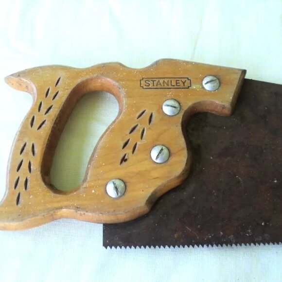 Stanley Handsaw Vintage Wooden Handle 26" Blade Made in the USA Professional - Picture 3 of 9
